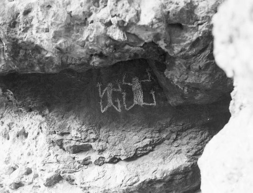 Pictographs in cave, Santa Monica Mountains