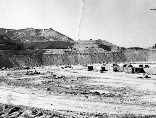 Chavez Ravine under construction