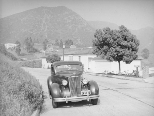 Ethel Schultheis behind the wheel