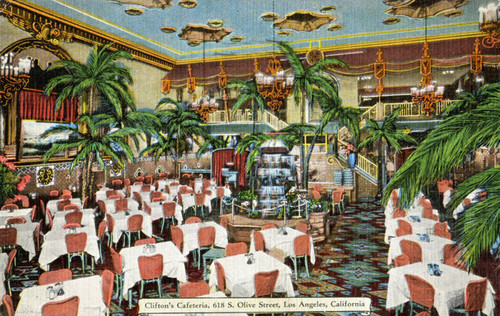 Clifton's Cafeteria postcard