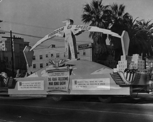 Freedom of Speech' parade float