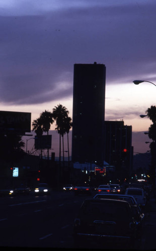 Sunset Boulevard during sunset