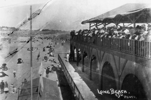 First Long Beach Municipal Auditorium beach scene