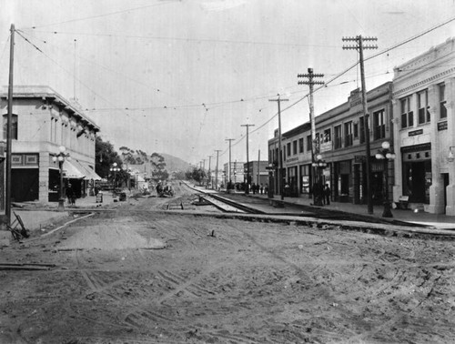 Glendale street under construction