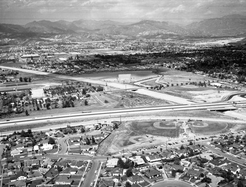 Laurel Drive-In, Pacoima, looking east