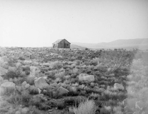 Abandoned cabin in the Mojave desert