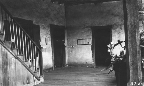 Pio Pico adobe courtyard staircase