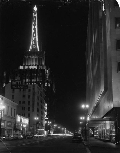 Flower Street at night