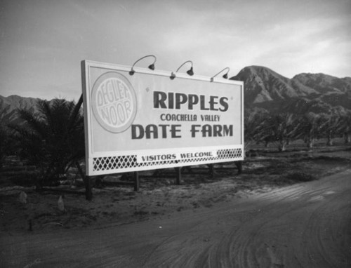 Billboard for Ripples Date Farm in Indio