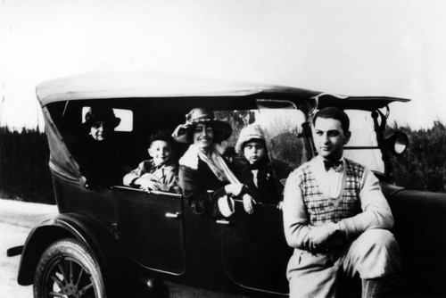 Armenian American family in car