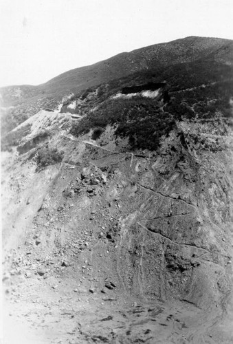 Road slippage after dam disaster