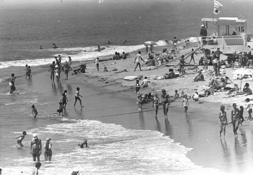 Sunbathers in Santa Monica