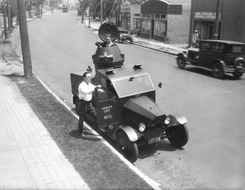 Armored bank car