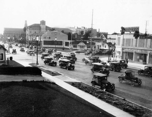 View of Wilshire Blvd. at Western