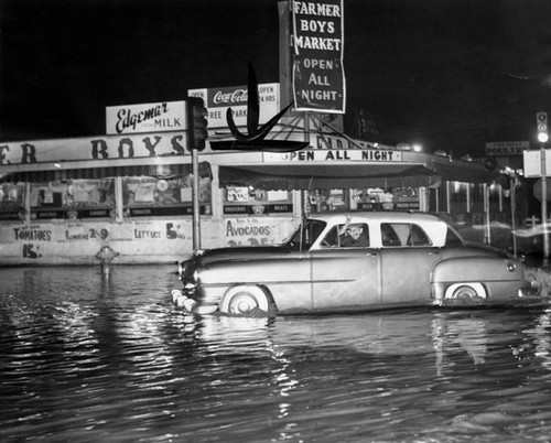 Floodwaters at Sepulveda Boulevard