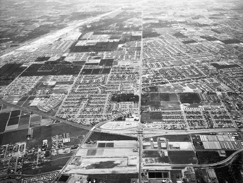 Pacific Drive-In property, Orange, looking south