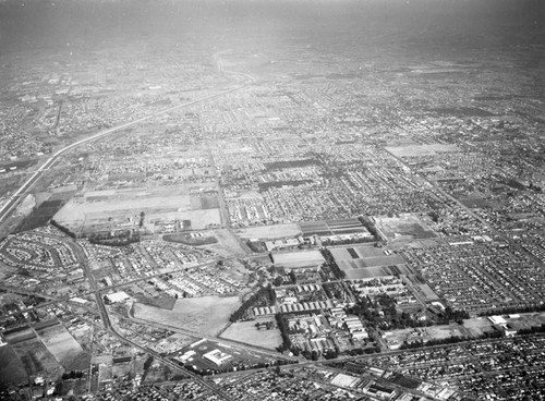 Gardendale Street, Garfield Avenue, Imperial Highway and Paramount Boulevard, looking northeast