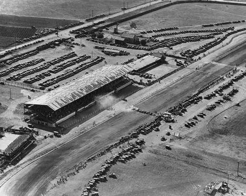 Behind the finish line at Culver City Speedway