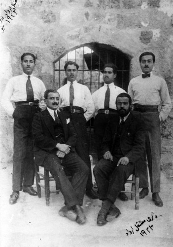 Six Serbian exiles in Rhodes Prison