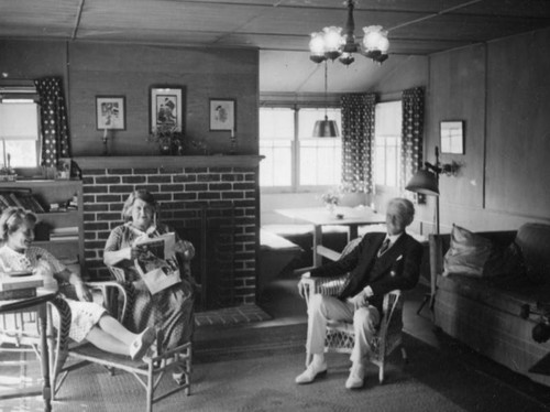 Ethel Schultheis at Mrs. Morton's Laguna Beach home
