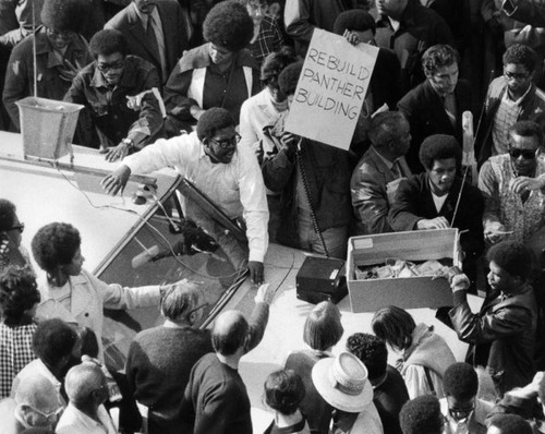 Black Panther demonstrators at City Hall