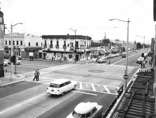 Looking southeast from Foothill Blvd. and Azusa