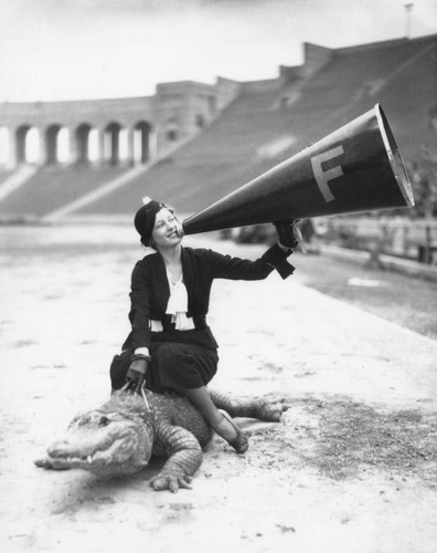 Woman with alligator