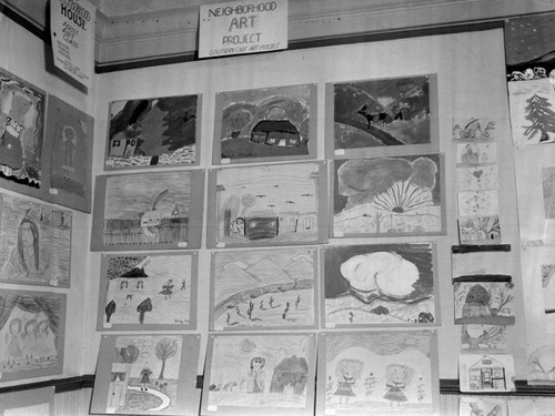 Children's art display