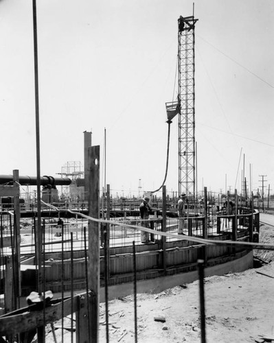 Large storage tank under construction