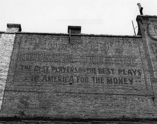 Morosco's Burbank Theatre wall