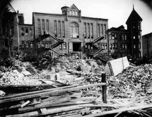 State Normal School/LAPL Central Library construction site