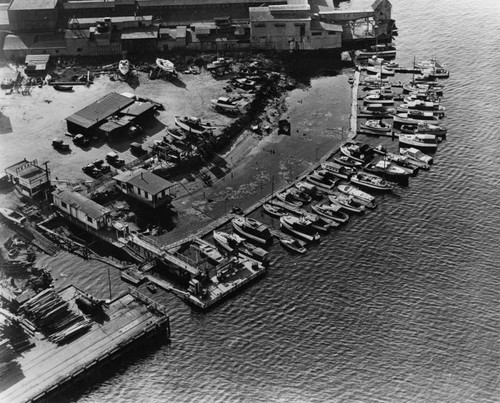 Harbor in Wilmington, aerial view