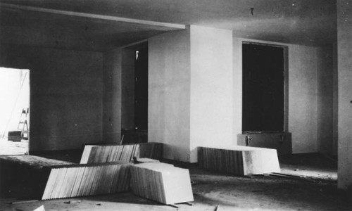 LAPL Central Library construction, unidentified interior