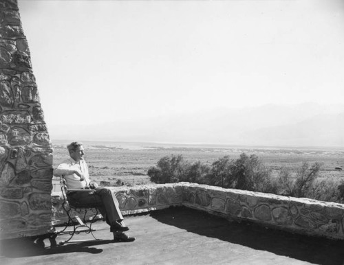 View from balcony at Death Valley's Scotty's Castle