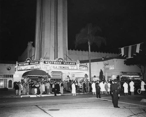 Crowd at opening of Fox Westwood Theater