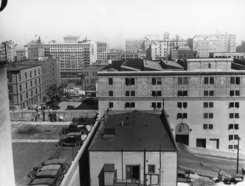 Panoramic view of L.A. from Grand and 5th