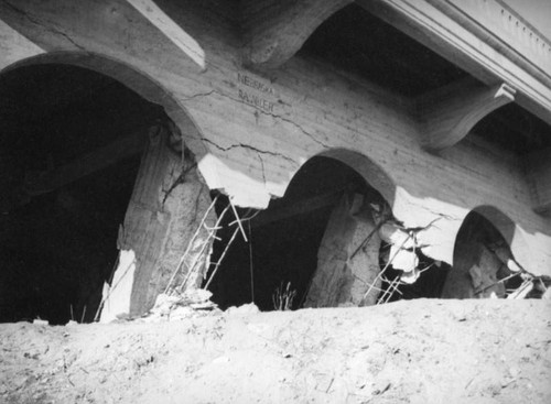 Elysian Park landslide damage to the Riverside Drive-Dayton Avenue Bridge