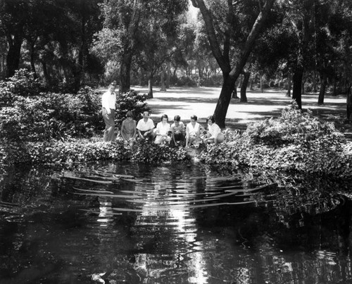 Ducks, roses themes in Descanso Gardens