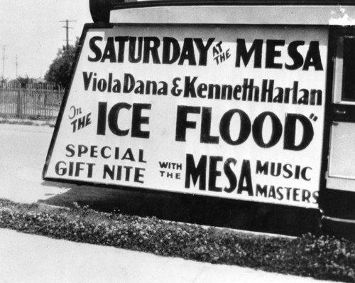 Mesa Theater advertising