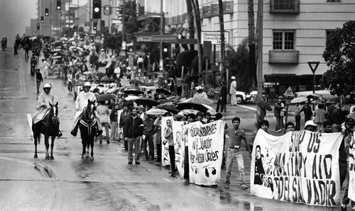 Protesting U.S. involvement in El Salvador