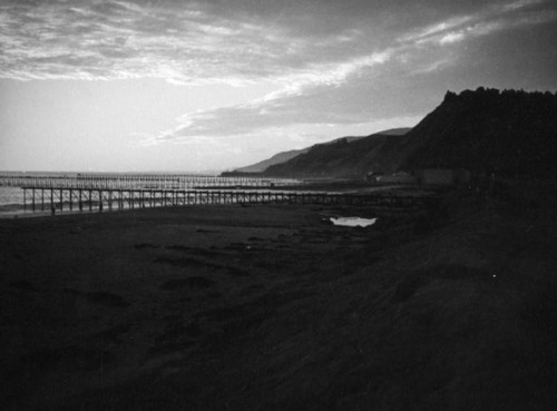 Sunset along the coast from Malibu