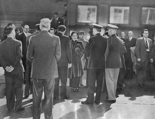 Madame Chiang Kai-shek arrives at Union Station