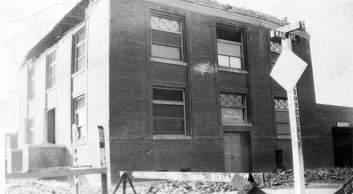 Damaged city hall, Watts