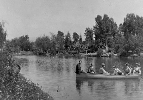 L.A. Camera Club in a canoe