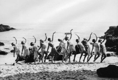 Dancing at the beach, Laguna Beach