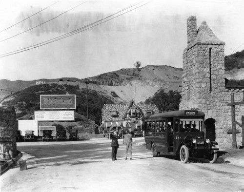 Bus at Hollywoodland sales office