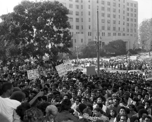 Thousands protest Black Panther Raid, City Hall