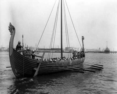 Viking ships at the 1928 Pacific Southwest Exposition