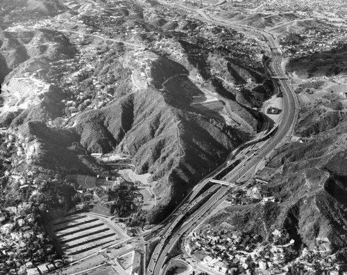 Aerial view of Cahuenga Pass