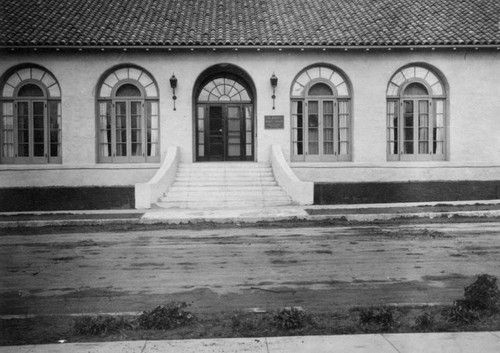 Main entrance of the Pio Pico Branch Library